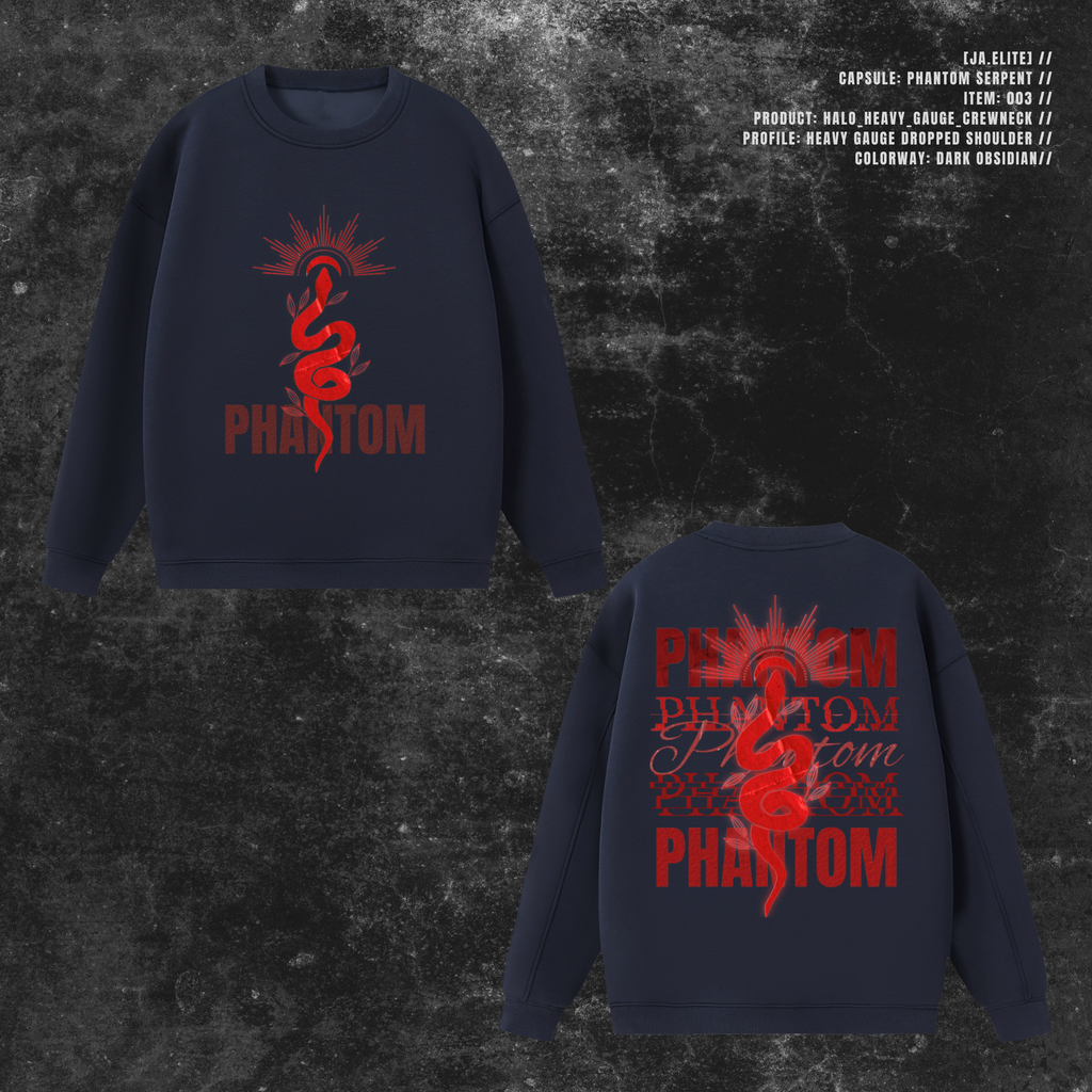 [JA.ELITE] PHANTOM SERPENT Halo Heavy-Gauge Crewneck Sweatshirt