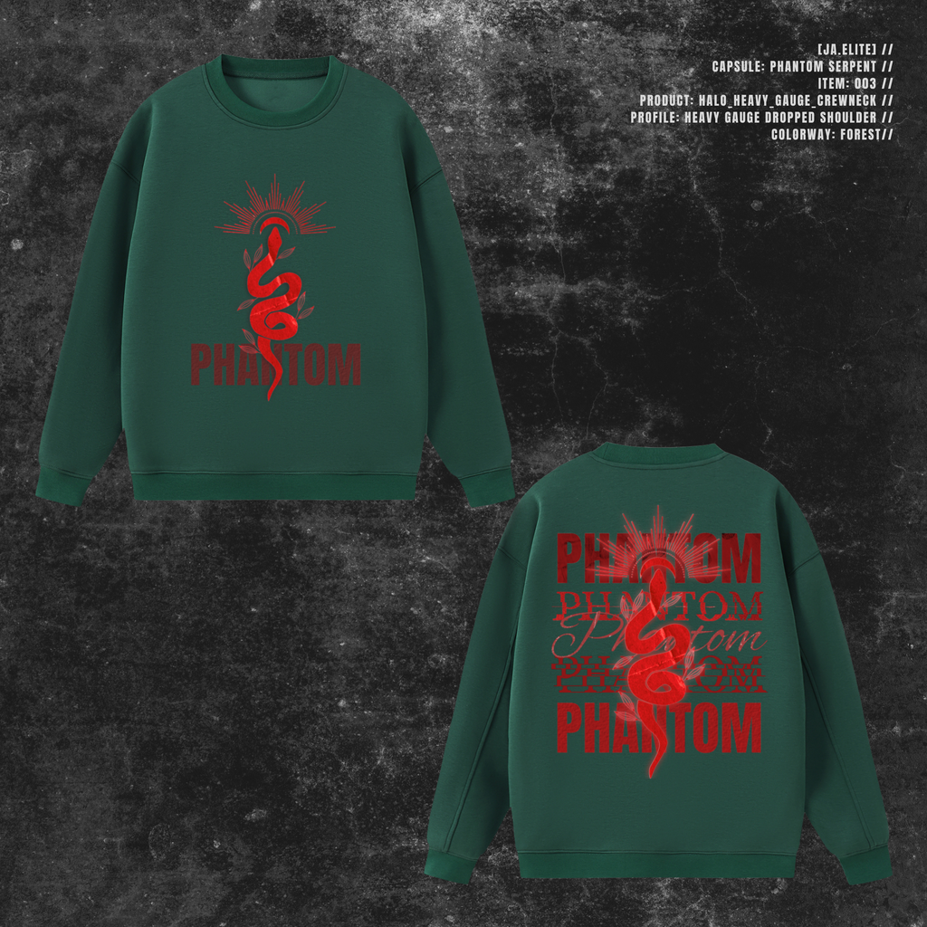 [JA.ELITE] PHANTOM SERPENT Halo Heavy-Gauge Crewneck Sweatshirt