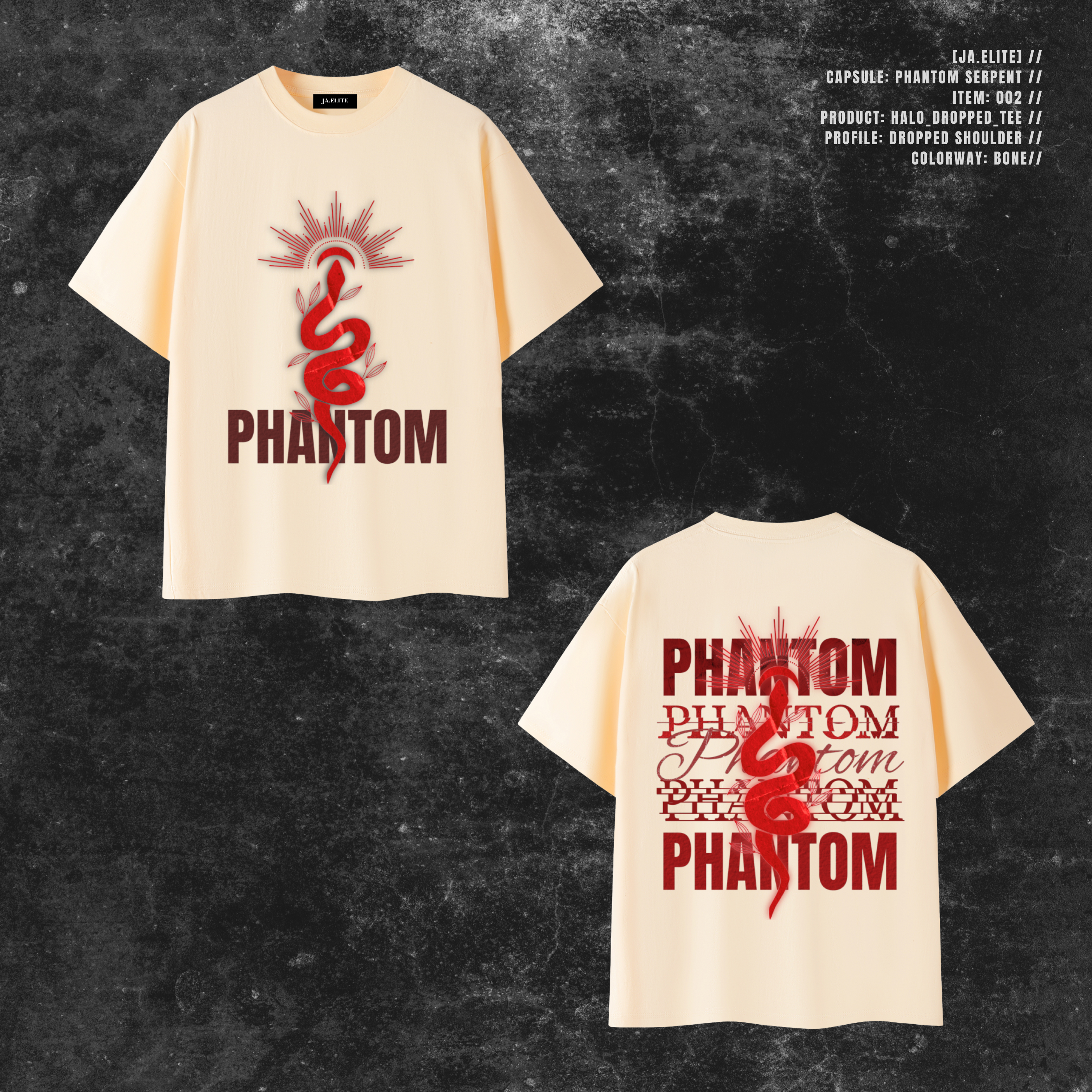 [JA.ELITE] PHANTOM SERPENT Halo Dropped Tee
