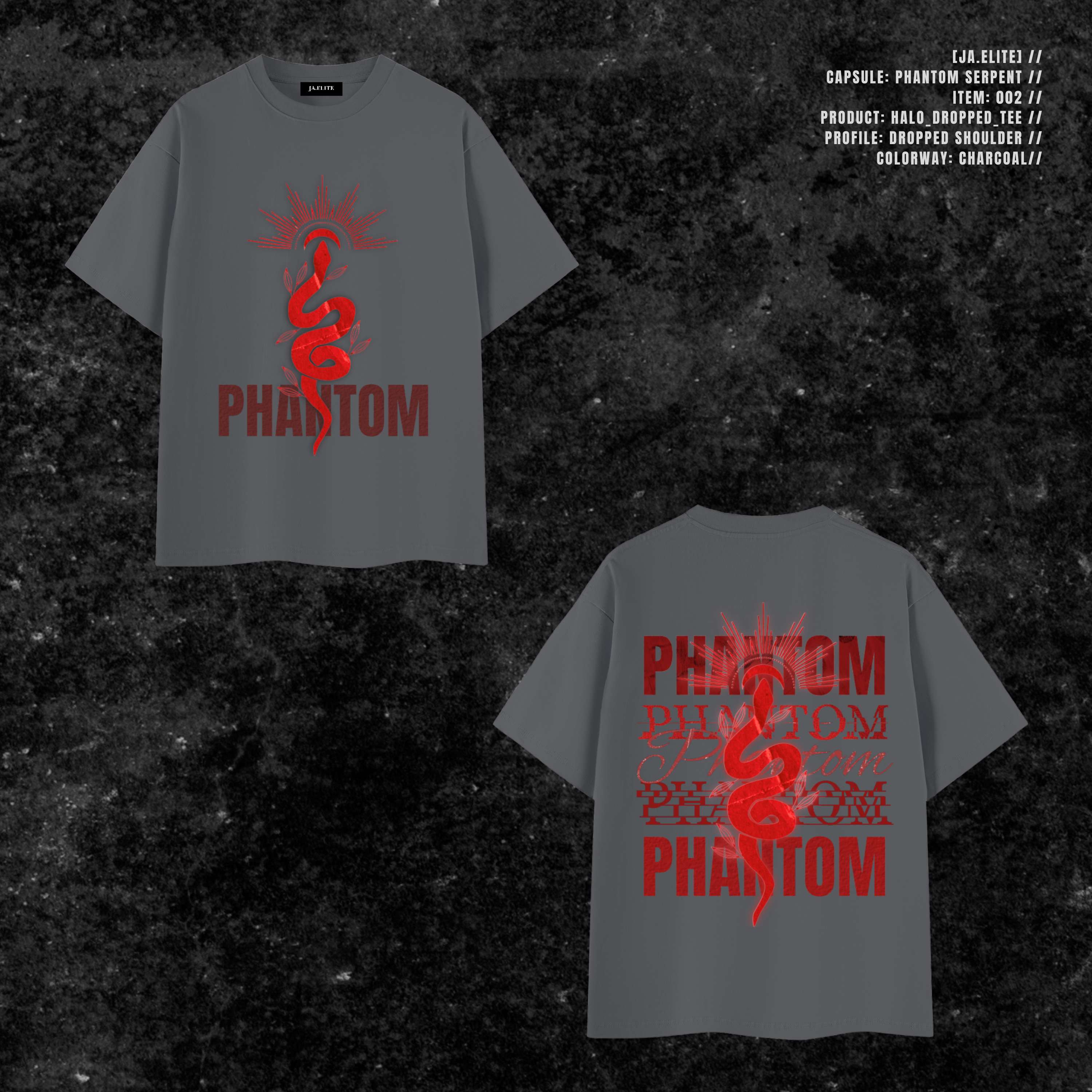 [JA.ELITE] PHANTOM SERPENT Halo Dropped Tee