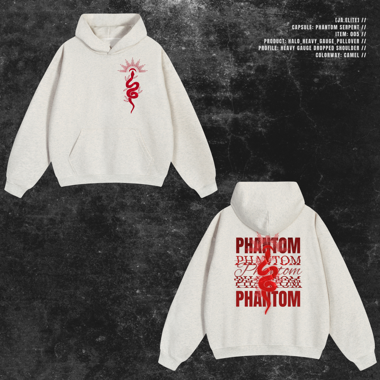 [JA.ELITE] PHANTOM SERPENT Halo Heavy-Gauge Pullover