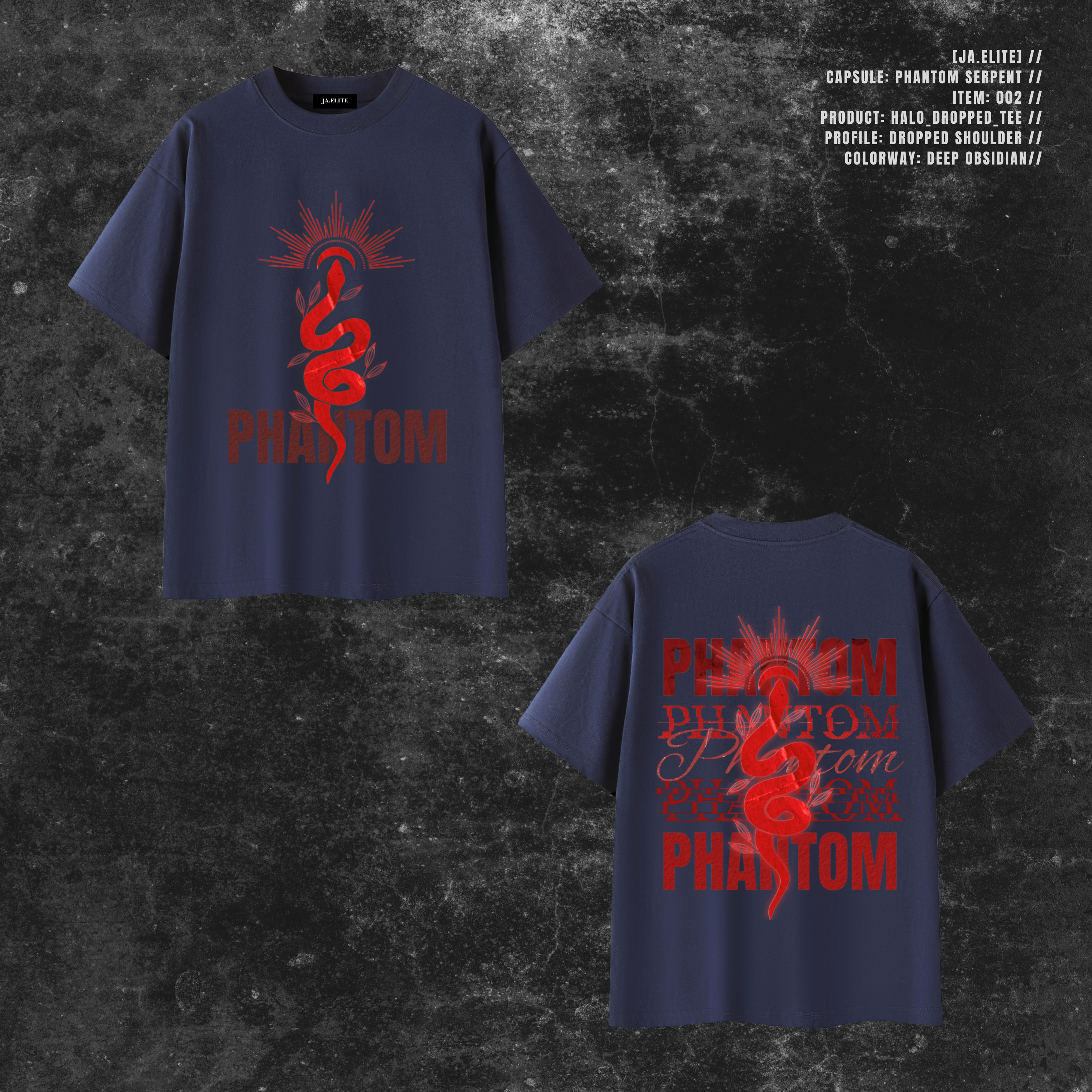 [JA.ELITE] PHANTOM SERPENT Halo Dropped Tee