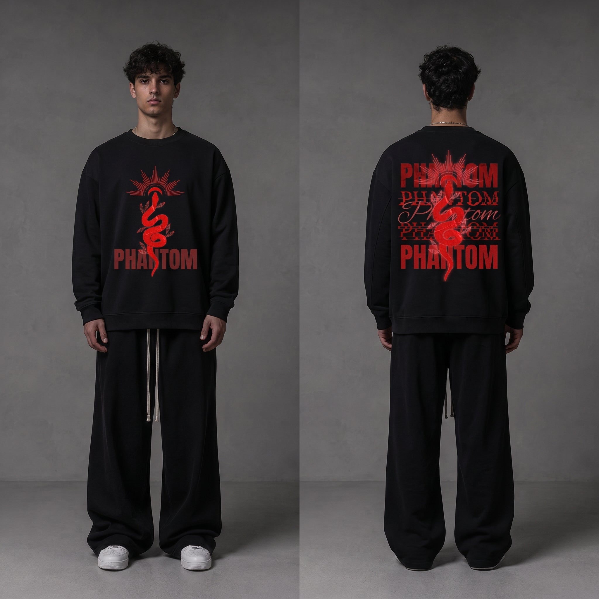 [JA.ELITE] PHANTOM SERPENT Halo Heavy-Gauge Crewneck Sweatshirt